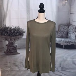 Fine Knit Olive Green Sweater